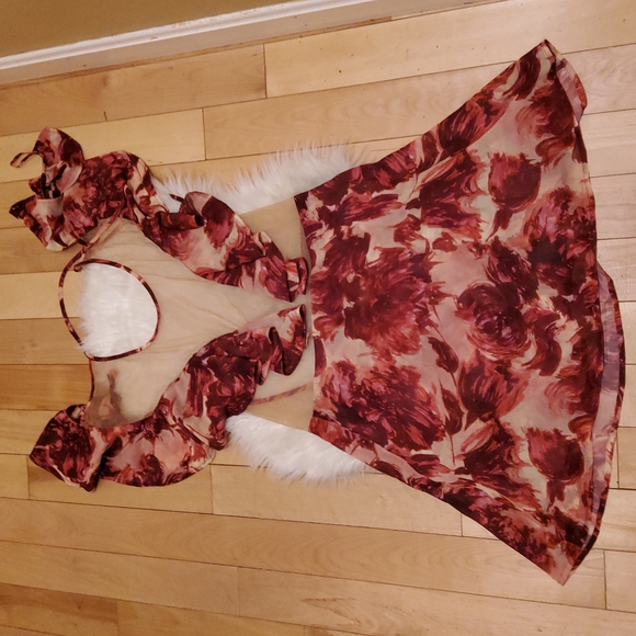 🍋For Love and Lemons Wild Roses Mini Dress - Picture 10 of 13